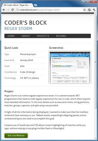 Coder's Block v4 responsive tablet screenshot