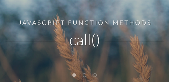 JavaScript function methods: call()