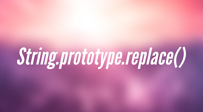String.prototype.replace()